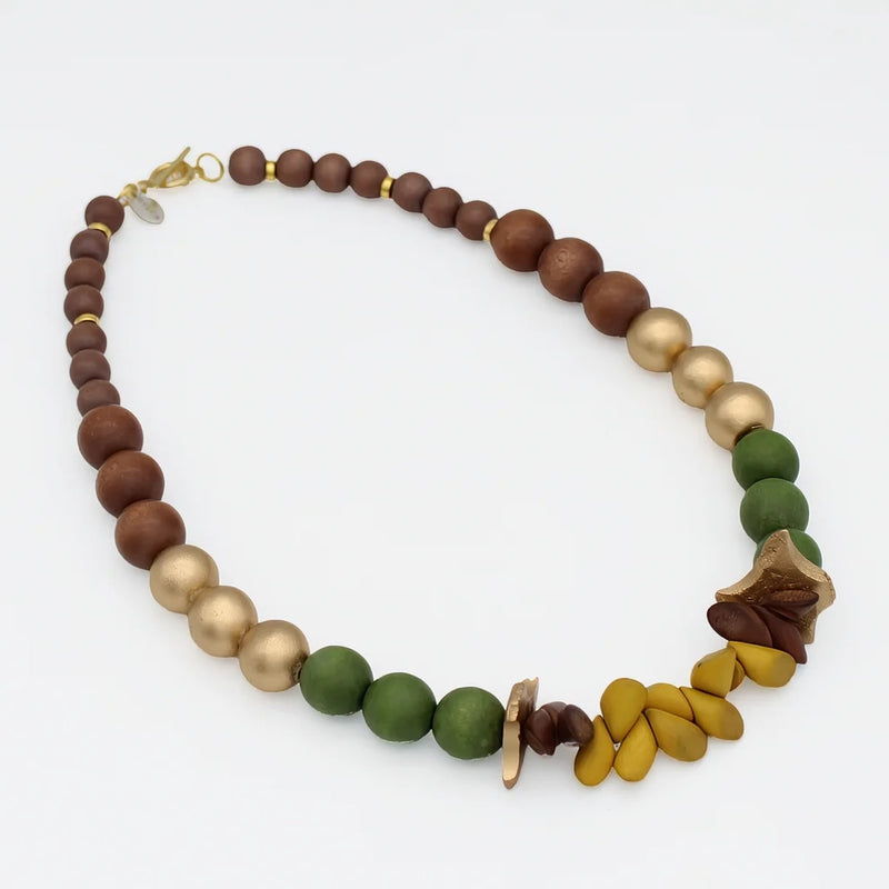 Sylca Nature Inspired Nola Statement Necklace SD25N45 BROWN