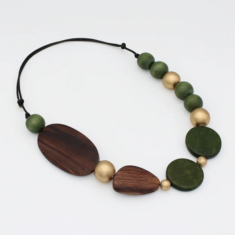 Sylca Everlyn Forest Statement Necklace SD25N48 BROWN