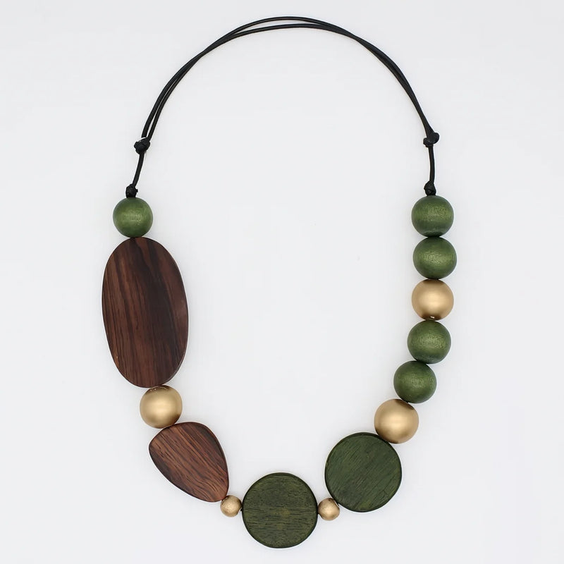 Sylca Everlyn Forest Statement Necklace SD25N48 BROWN