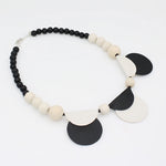 Sylca Ruby Rae Half Moon Leather Statement Necklace SD25N49
