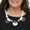 Sylca Ruby Rae Half Moon Leather Statement Necklace SD25N49