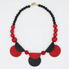 Sylca Ruby Rae Half Moon Leather Statement Necklace SD25N49