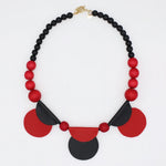 Sylca Ruby Rae Half Moon Leather Statement Necklace SD25N49