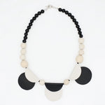 Sylca Ruby Rae Half Moon Leather Statement Necklace SD25N49