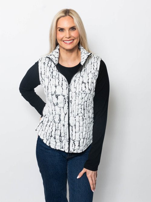 Snoskins Blister Sweater Knit Zip Vest 80703-F25