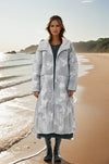 Simply Vanite Goosedown coat 6088 S25 Grey Print, Grey Pastel