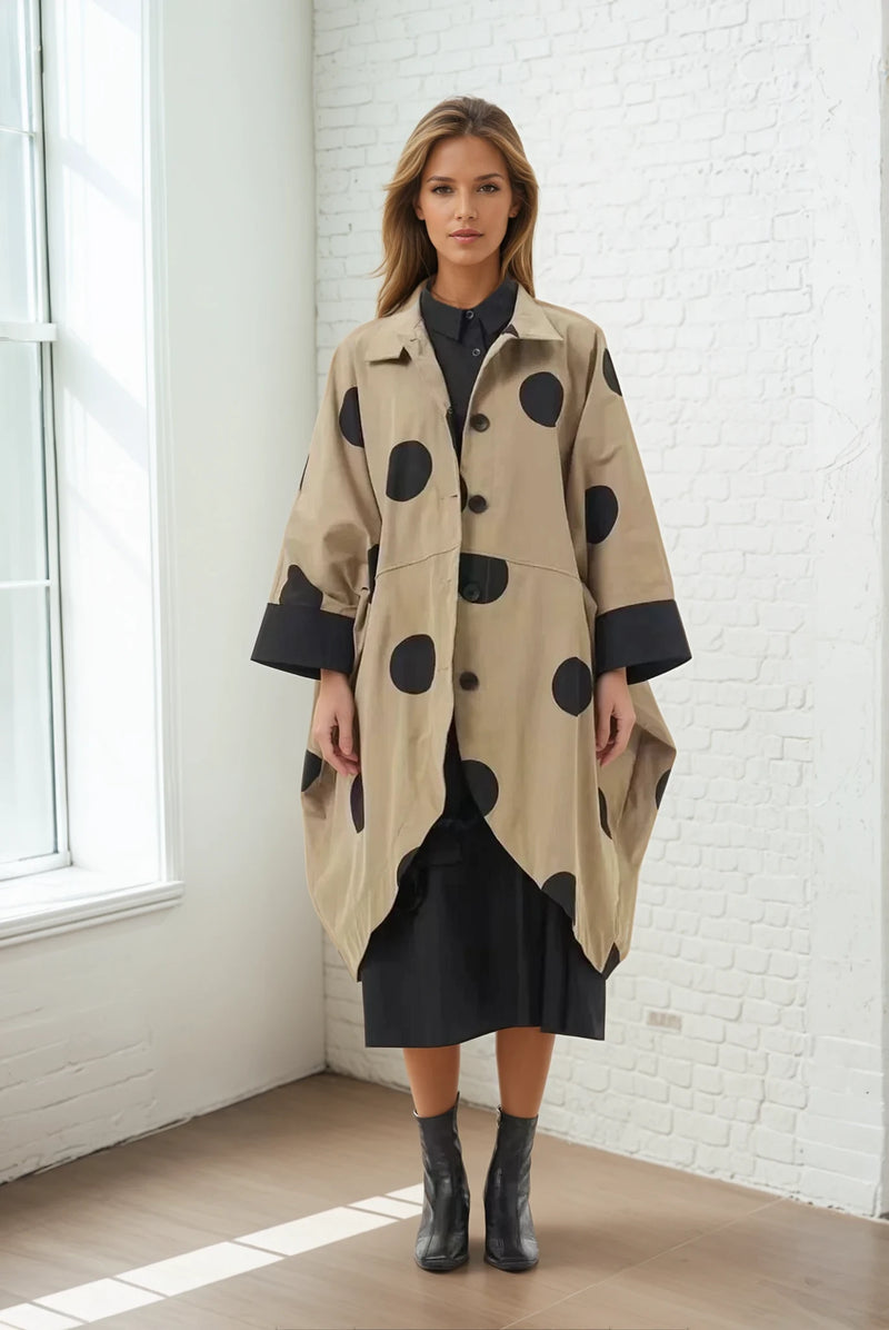 Simply Vanite Jacket 5668 Beige with Black Dots S25