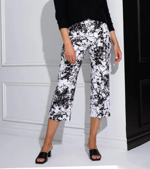 HUSH Cropped Trousers, Floral, 4