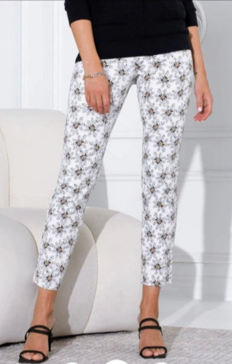 Lisette Narrow Ankle Pants, Daisy Print Style 95101