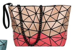 Patrizia Luca Two Tone Slanted Square Clutch Style 0H03B2 IBHANA