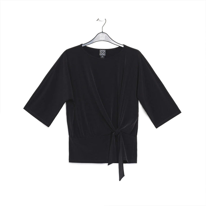 Clara Sun Woo Side Tie detailed soft knit top T207 F25