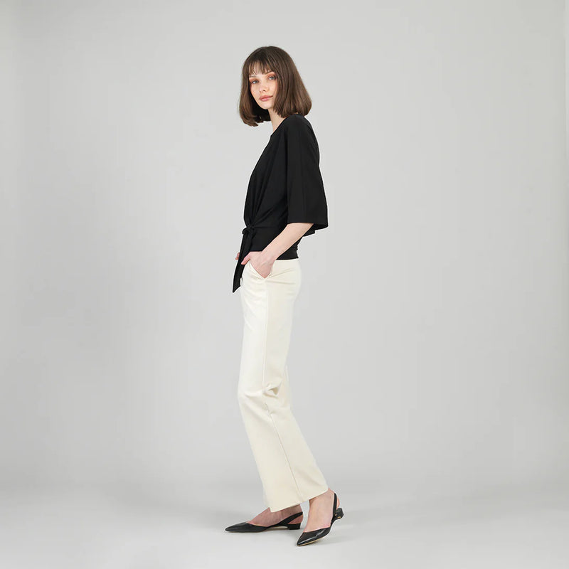 Clara Sun Woo Side Tie detailed soft knit top T207 F25