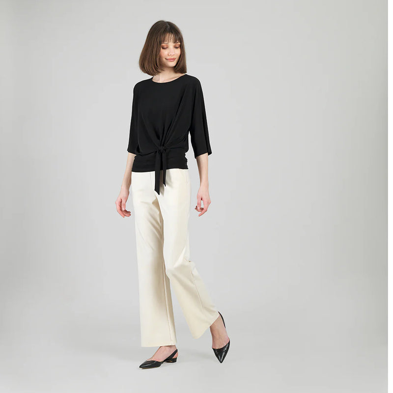 Clara Sun Woo Side Tie detailed soft knit top T207 F25