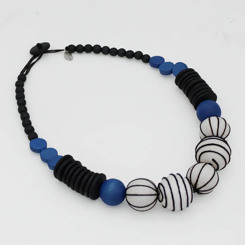 Sylca Maris Threaded Ball Statement Necklace