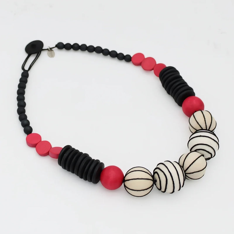 Sylca Maris Threaded Ball Statement Necklace
