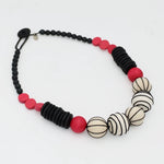 Sylca Blue MarisThreaded Ball Statement NecklaceTG25N08 RED, BLUE