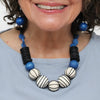 Sylca Blue MarisThreaded Ball Statement NecklaceTG25N08 RED, BLUE