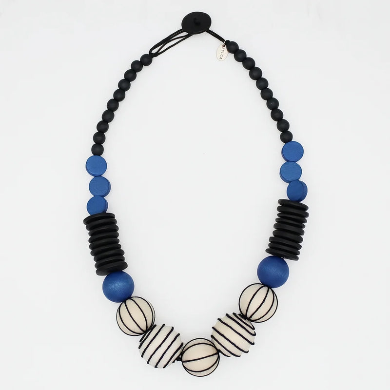 Sylca Maris Threaded Ball Statement Necklace
