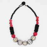 Sylca Blue MarisThreaded Ball Statement NecklaceTG25N08 RED, BLUE
