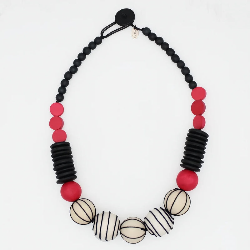 Sylca Maris Threaded Ball Statement Necklace