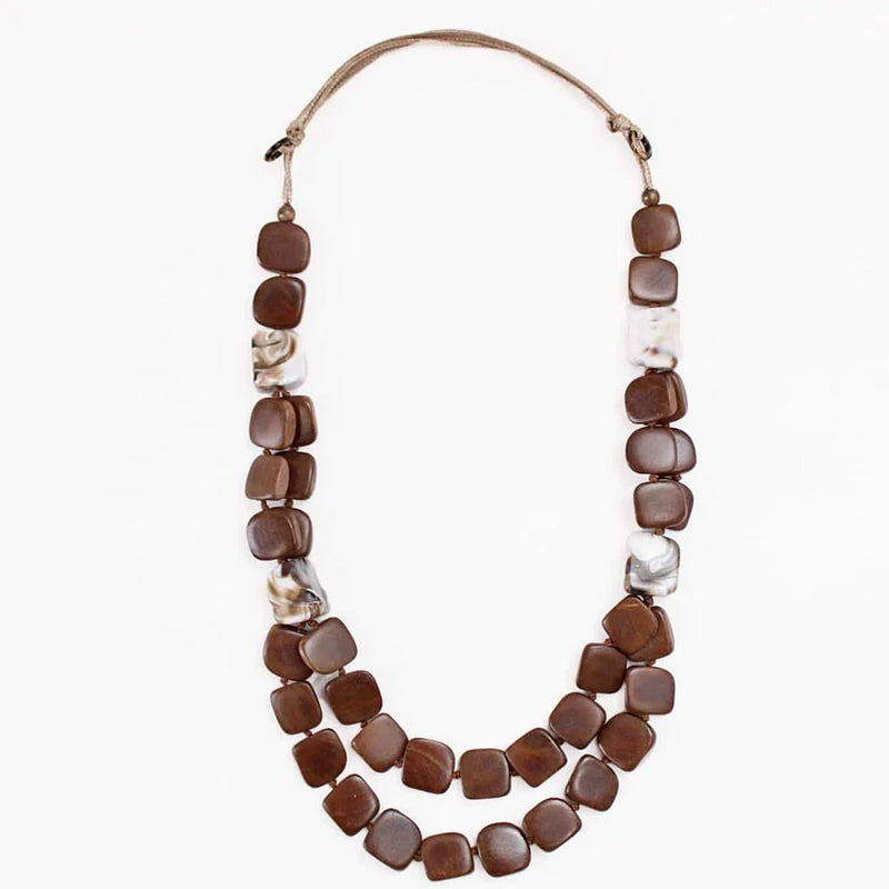 Sylca Double Strand Marble Joelle Necklace Style UN21N04