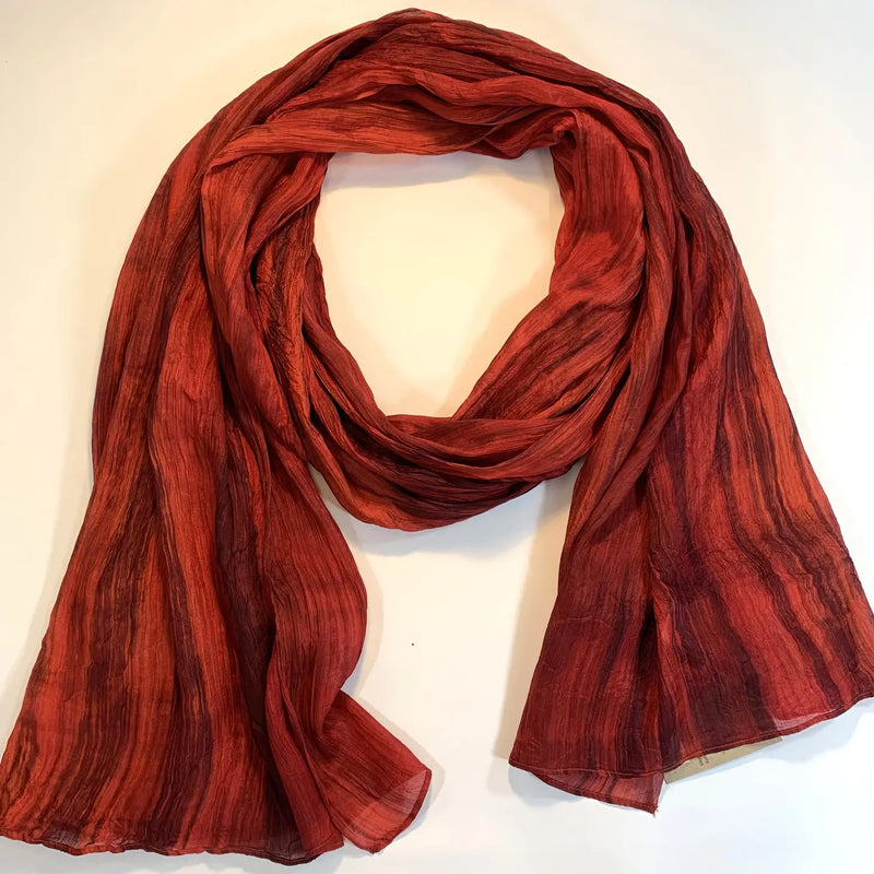 Lua scarf color bright red/rust
