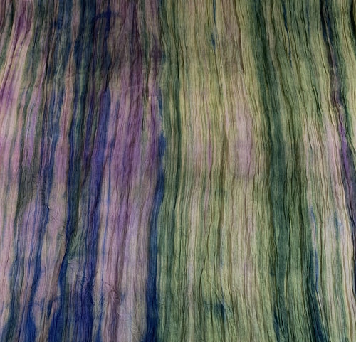 Lua Watercolor Silk Scarf SC1000 #396 Olive & Deep Blue