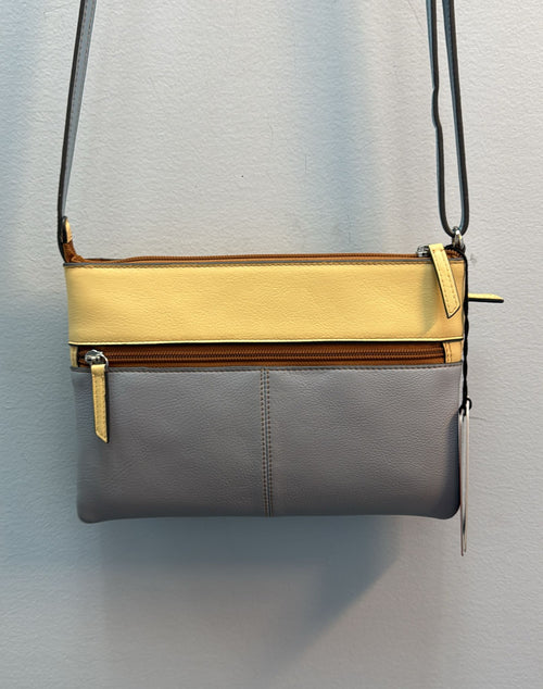 ILI New York Double Zip Crossbody Bag Style 6028