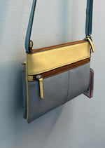 ILI New York Double Zip Crossbody Bag Style 6028