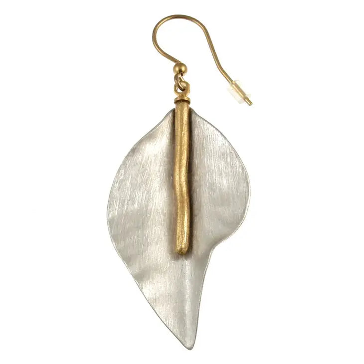 Origin Silver/Gold Leaf Earrings Style 1668