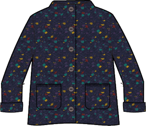 HABITAT CONFETTI FUNNEL NECK CARDI F25H 89055