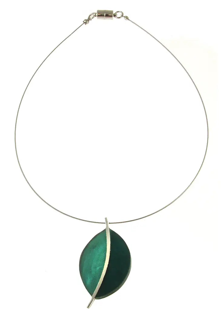 Origin 2Tone Leaf Pendant Necklace Style 2235