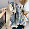 Winding River Blue / White Bloom Reversible Wrap