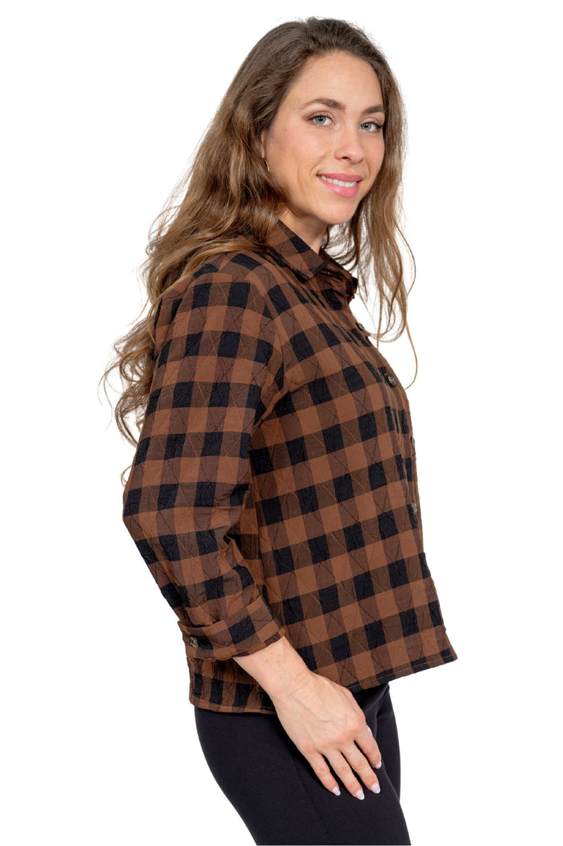 Lior Shirt Jacket Choco-3