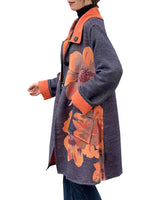 Winding River Reversible Colletion Orange / Navy Reversible Coat – Flower Collection