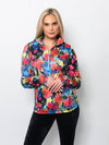 Snoskins Microfiber Prints Zip Neck top 30738-F25