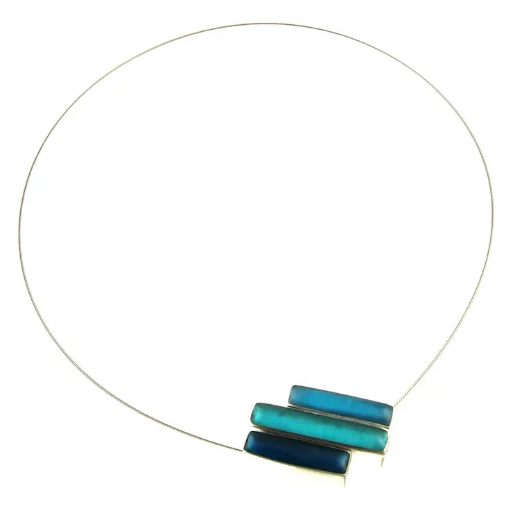 Origin 3Tone Stack Pendant Necklace Style 2217