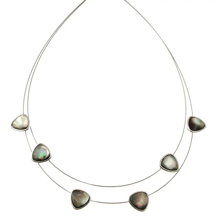 Origin Black Shell Floating Necklace Style 3691