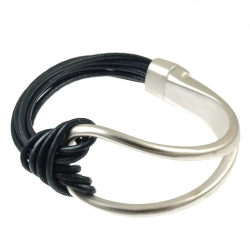Origin Matt Magnetic Bracelet Knot Leather Style 6065