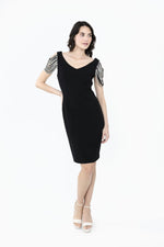 Frank Lyman Knee Length Sheath Dress With Jewels Style 242309