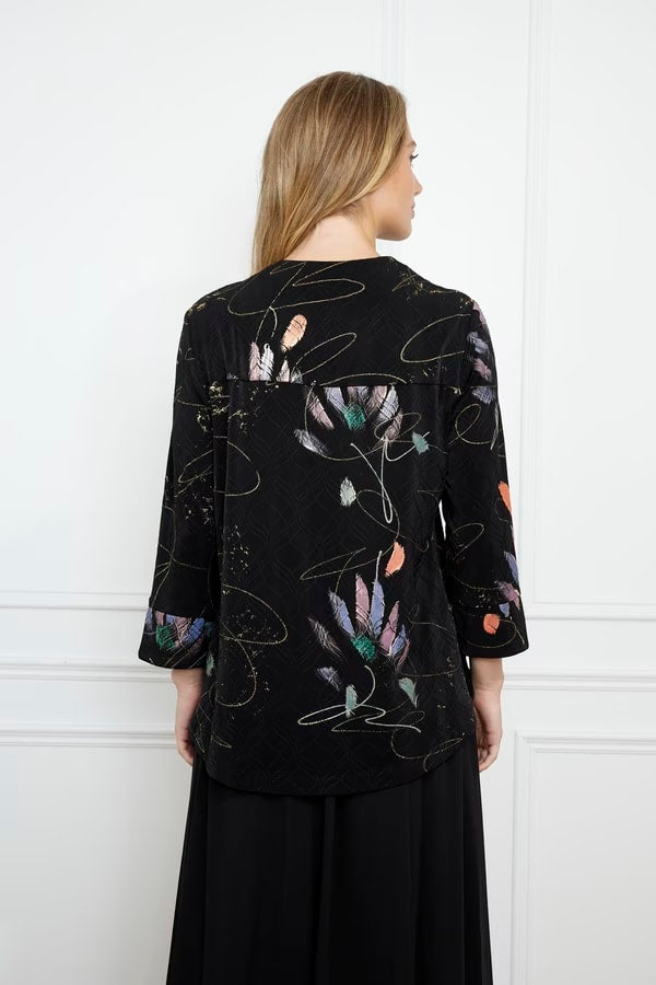 Frank Lyman Floral Long-sleeve Collared Shirt Style 259163