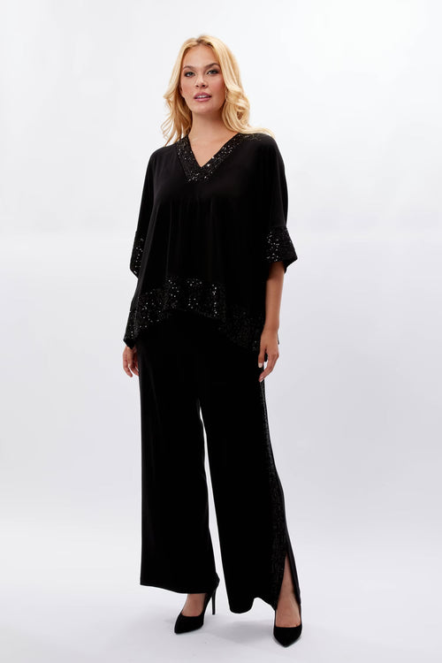 Frank Lyman Glamorous Sequined V-neck Top Style 234243