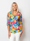 SnoSkins Printed Crinkle Sleeveless Cowl Top 89518-25S