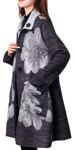 Winding River Reversible Colletion Gray Reversible Coat – Flower Collection