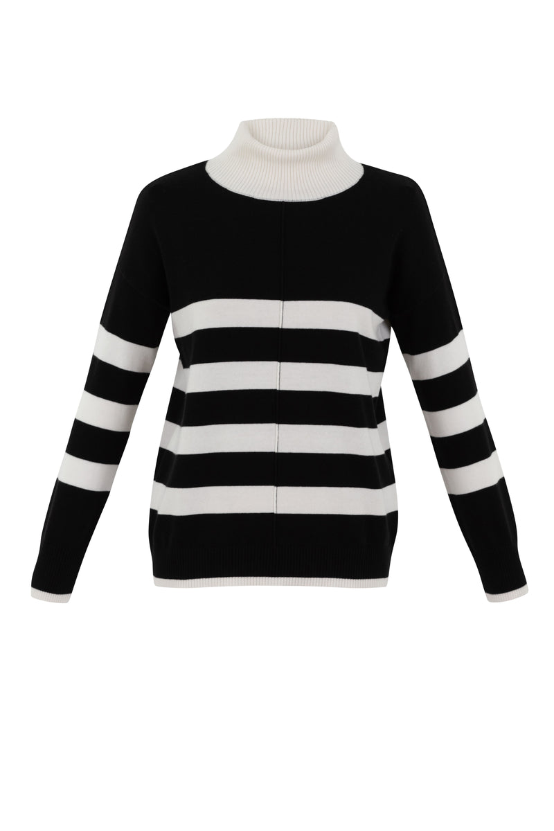 Marble Sweater 7180_101 Black and White