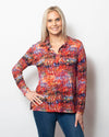 Snoskins Viscose Prints Henley Top 44568-24F