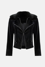 Final Sale Joseph Ribkoff Slim Fit Leather Jacket Style 233928