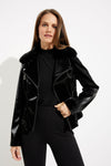 Final Sale Joseph Ribkoff Slim Fit Leather Jacket Style 233928