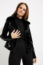 Final Sale Joseph Ribkoff Slim Fit Leather Jacket Style 233928