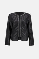 Joseph Ribkoff Studded Collarless Jacket Style 233962